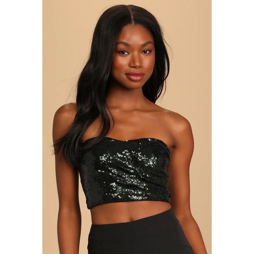 Lulus Sequin Green Tube Top